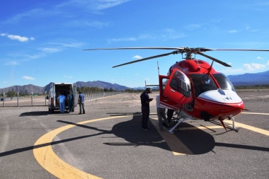 El helicóptero sanitario trasladó a un nene jachallero de 8 años