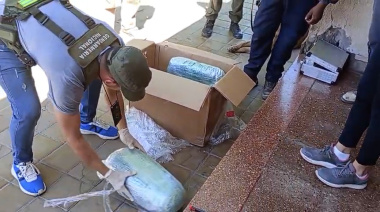 Gendarmería interceptó una encomienda con casi 16 kilos de marihuana destinada a Caucete y detuvo a tres personas