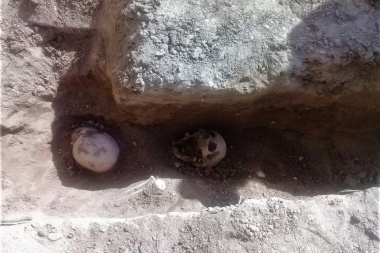 Encontraron restos óseos y cráneos en una obra de Jáchal