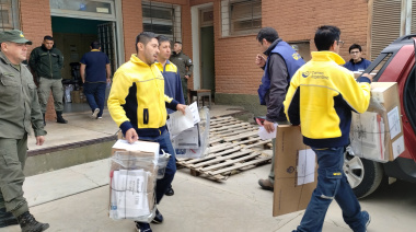 Ya se realizó la distribución de urnas en las escuelas de Jáchal con motivo de las elecciones legislativas de este domingo