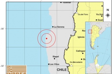 Un fuerte temblor de 5,9 se registró en Chile, en la región de Coquimbo
