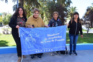 Integrantes del SINDECAF visitaron Jáchal el fin de semana para promover los derechos laborales