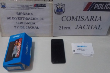 La Comisaría 21 de Jáchal recuperó un teléfono sustraído y aprehendió al autor del hecho