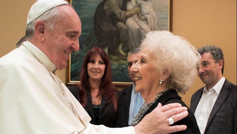 El papa Francisco recibió a Estela de Carlotto de Abuelas de Plaza de Mayo en el Vaticano