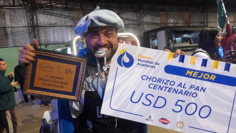 Un jachallero impactó con su choripán y fue uno de los ganadores del Mundial de Asadores en la República del Uruguay