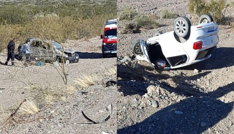 Dos vehículos colisionaron, terminaron dados vuelta en el Villicum y una mujer falleció