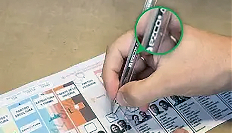 Las lapiceras para las elecciones de 2025 no se borran ni son marca Filgo, son indelebles y marca Ezco