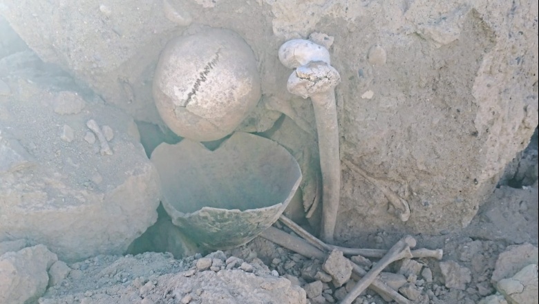 Personal del Escuadrón 25 "Jáchal" de Gendarmería encontró restos óseos indígenas y piezas arqueológicas