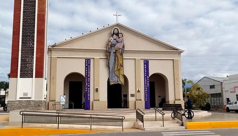 El mural gigante de San José sigue sorprendiendo a vecinos, turistas y peregrinos en el Santuario Arquidiocesano de Jáchal