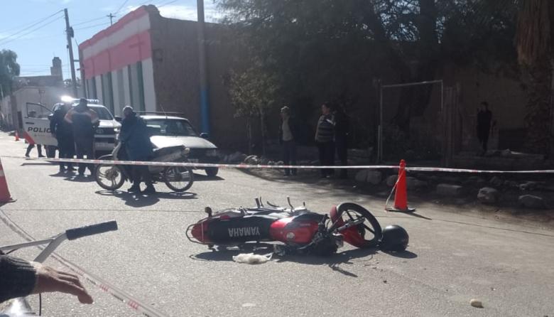 Fatal siniestro vial en Jáchal: un hombre de 77 años perdió la vida luego de ser embestido por un motociclista