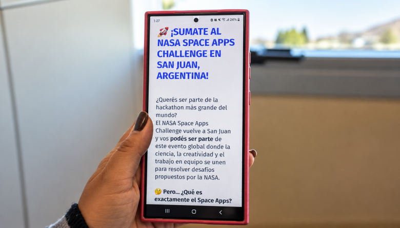 Los jachalleros podrán participar de manera virtual del NASA Space Apps Challenge que tendrá sede en San Juan