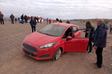 3 doctoras resultaron ilesas este sábado tras el despiste de un automóvil en la Ruta Nacional 40 camino a Jáchal
