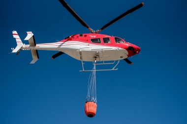 El Helicóptero de San Juan llegará a Jáchal para combatir un incendio forestal de gran magnitud en Paslean