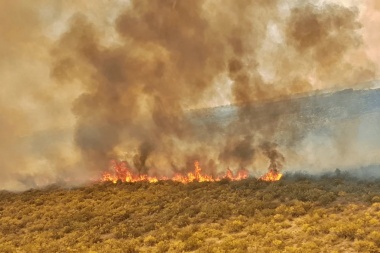 Un nuevo incendio en Jáchal afectó pasturas cerca de la rotonda de San Roque y dos personas fueron aprehendidas