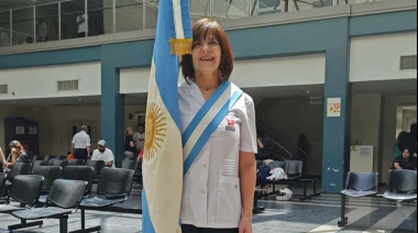 Orgullo Jachallero: La licenciada Graciela Barrionuevo es la nueva abanderada del Hospital Guillermo Rawson