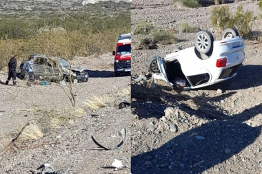 Dos vehículos colisionaron, terminaron dados vuelta en el Villicum y una mujer falleció
