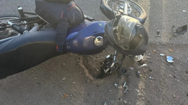 Un motociclista cayó tras reventarse una cubierta y resultó ileso, cuando circulaba en la zona de El Topón