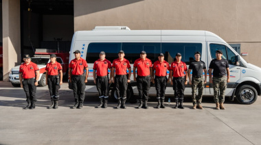 San Juan envió comitiva de bomberos especializados para colaborar en el combate de los incendios en el sur del país
