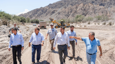 Orrego recorrió Ullum y Zonda luego del temporal, supervisó los operativos para restablecer rutas y asistir a familias