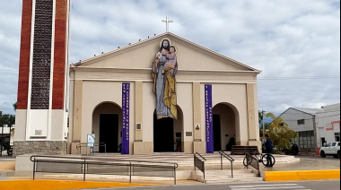 El mural gigante de San José sigue sorprendiendo a vecinos, turistas y peregrinos en el Santuario Arquidiocesano de Jáchal