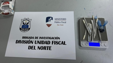 Detuvieron en el Barrio 17 de Octubre de Jáchal a un hombre con pedido de captura y le secuestraron marihuana