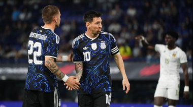 Con Lionel Messi en cancha, Argentina venció 2-1 a Mauritania en uno de los últimos amistosos antes del Mundial
