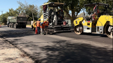 Comenzó una nueva etapa repavimentación en Avenida Libertador en un tramo que conecta Capital, Santa Lucía y San Martín