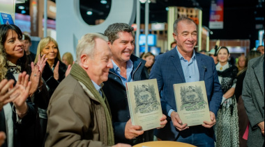 El gobernador Marcelo Orrego y el vicegobernador Fabián Martín visitaron la 50° edición de la Feria Internacional del Libro