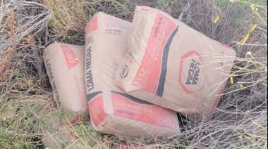 Recuperaron bolsas de cemento robadas de una obra en construcción en Jáchal tras un rápido operativo de la Comisaria 21