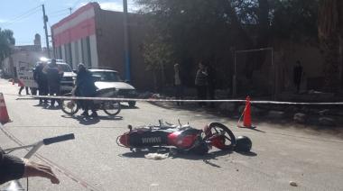 Fatal siniestro vial en Jáchal: un hombre de 77 años perdió la vida luego de ser embestido por un motociclista