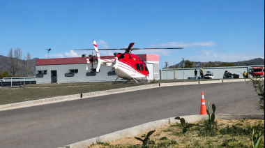 Trasladaron en helicóptero a una bebé recién nacida desde el Hospital San Roque de Jáchal hasta el Hospital Rawson