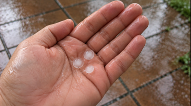 El granizo volvió a sorprender a Jáchal y alcanzó a las localidades de La Falda, Tres Esquinas, Pampa Vieja y San Isidro