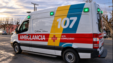 Adolescente de 14 años sufrió graves heridas al chocar en moto contra un camión en Iglesia y fue trasladado en código rojo a San Juan