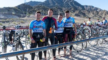 El jachallero Emil Caliva dijo presente una en el IRONMAN 51.50 y fue uno de los representantes de la Policía de San Juan