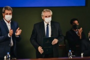 Alberto Fernández y Sergio Uñac inauguraron el Clúster de Energía Renovable