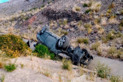 Una familia sanjuanina protagonizó un violento vuelco en Ruta Nacional 40 entre El Sosneado y Pareditas