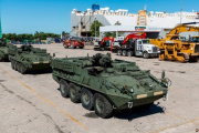 Llegaron de Estados Unidos los primeros blindados de guerra Stryker 8x8 comprados para el Ejército argentino