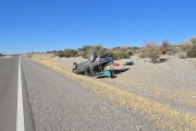 Volcó una camioneta en Ruta 40 entre Huaco y el límite con La Rioja tras esquivar un burro