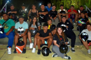 Motoqueros sanjuaninos organizaron una rodada solidaria hacia Jáchal para asistir a familias vulnerables del departamento